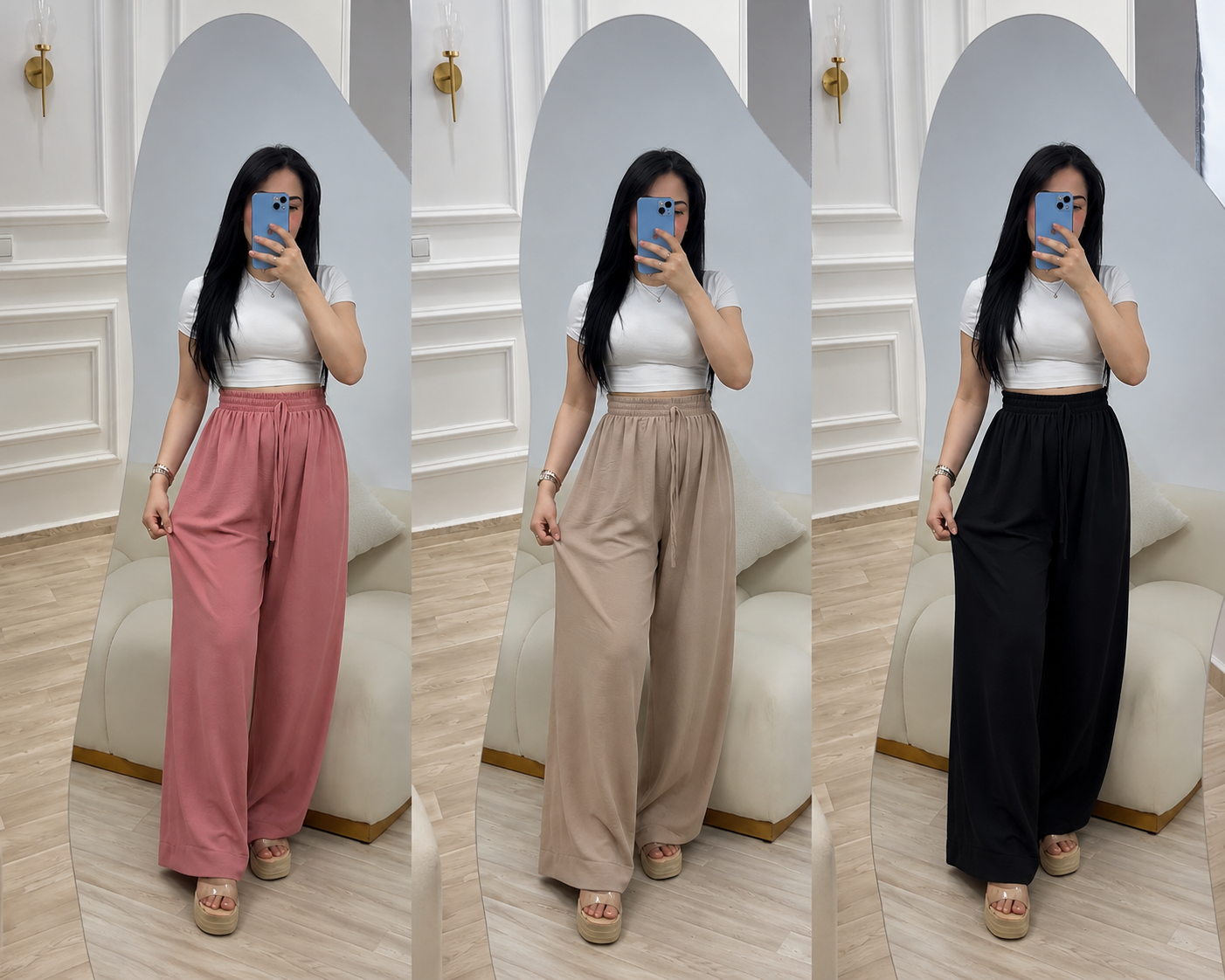 pantlon le lin 3pccs